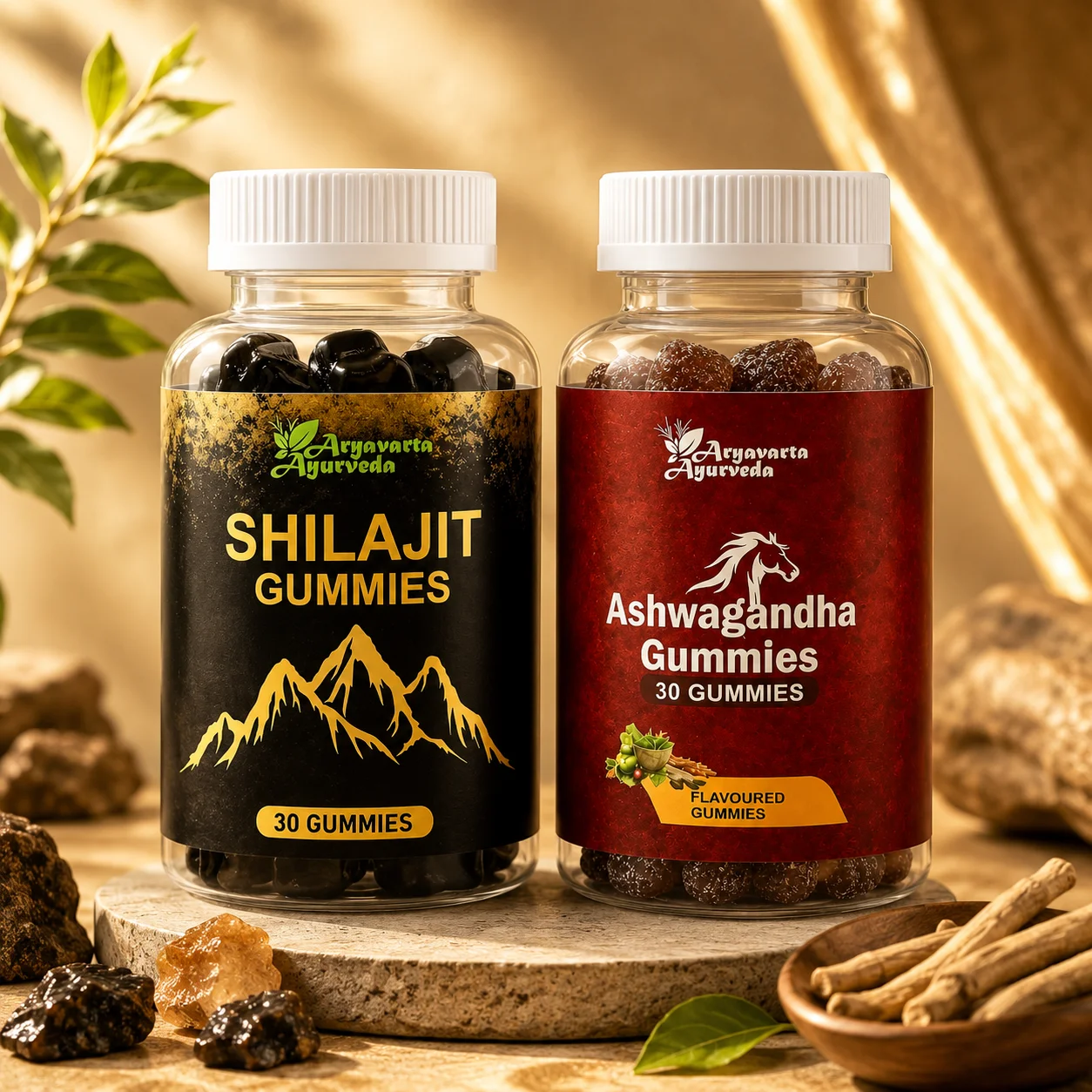 Shilajit Gummies + Ashwagandha Gummies Combo Pack